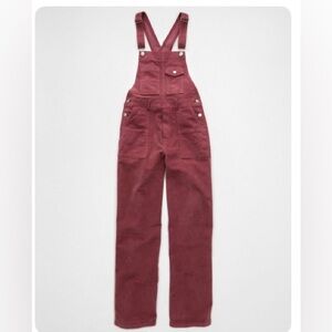 American Eagle Outfitters Women's Burgundy Overalls